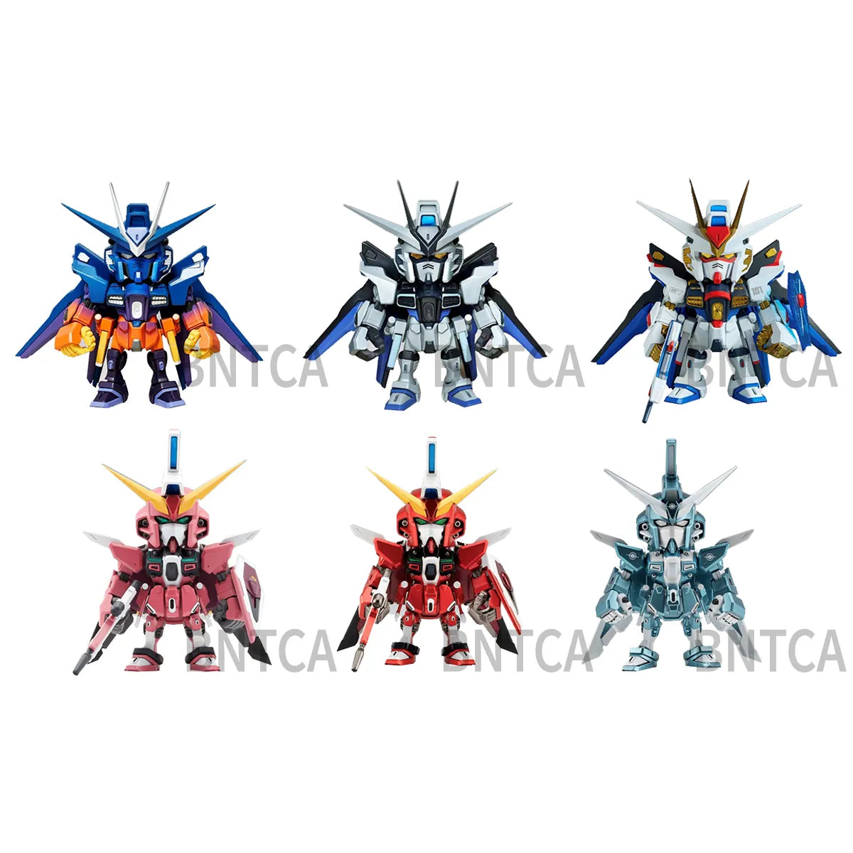 Limited Bandai BNESH Q MSV QMSV Mini Strike Freedom Gundam & ∞ Justice Gundam