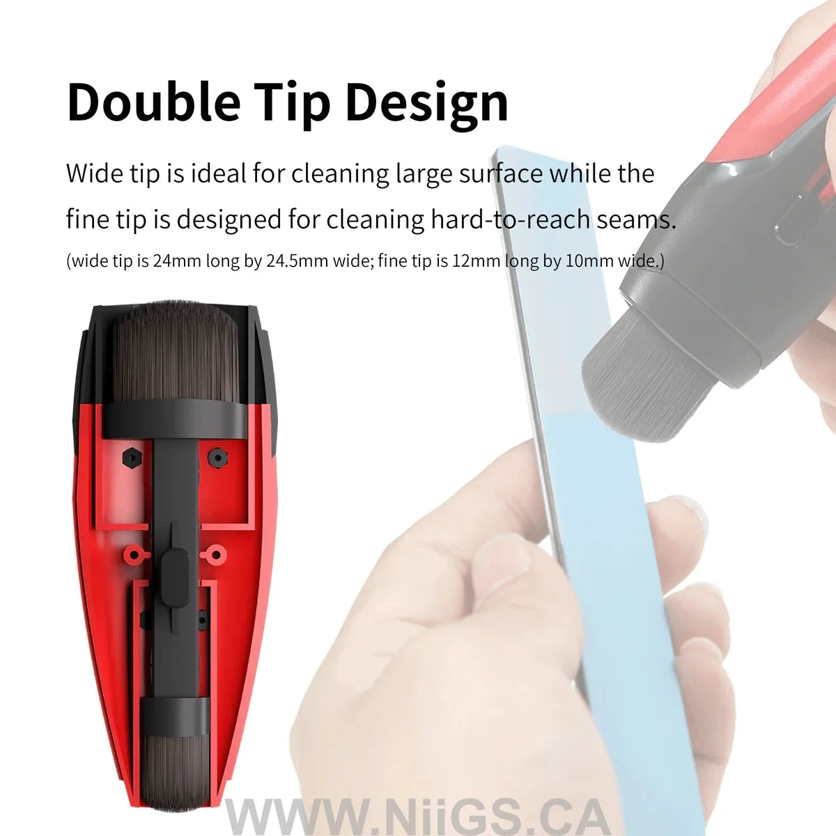 Dspiae Retractable Dust Brush Double Head