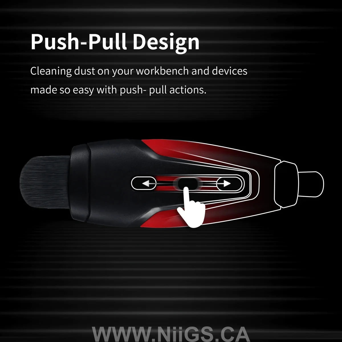 Dspiae Retractable Dust Brush Double Head