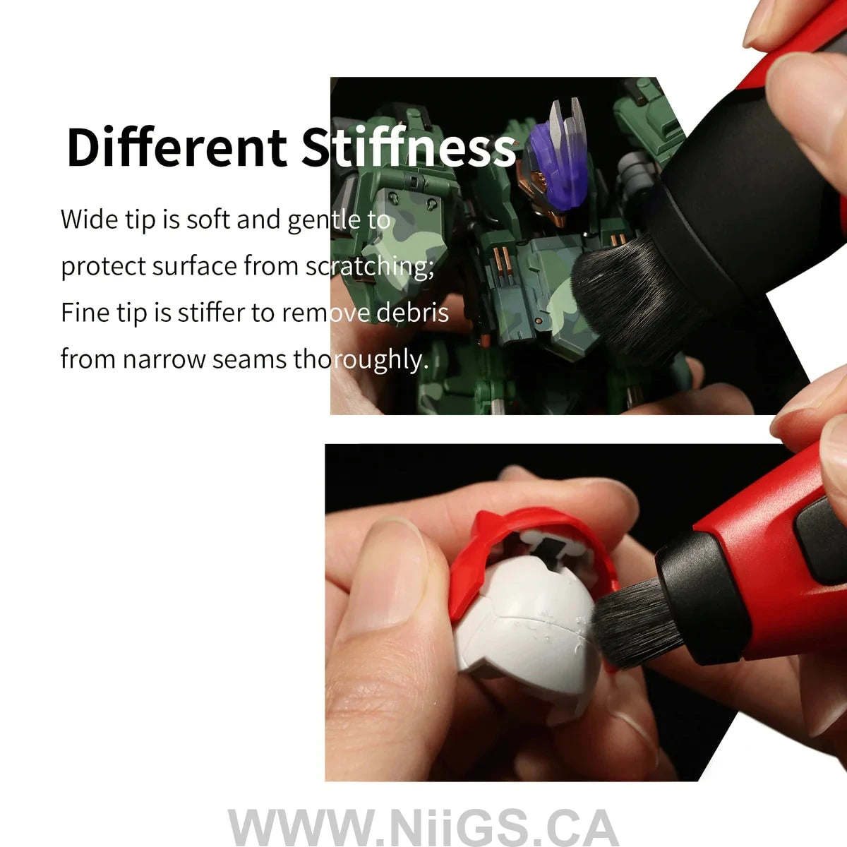 Dspiae Retractable Dust Brush Double Head
