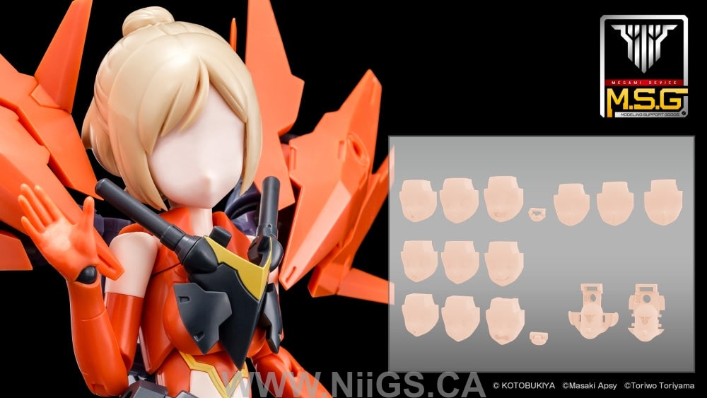KOTOBUKIYA MEGAMI DEVICE M.S.G 05 FACE SET SOL SKIN