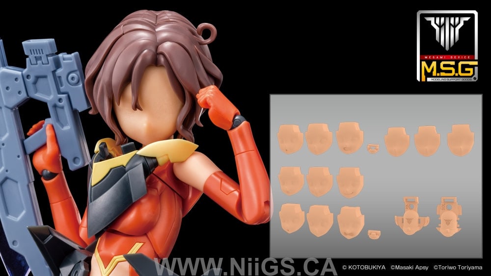 KOTOBUKIYA MEGAMI DEVICE M.S.G 05 FACE SET SOL SKIN