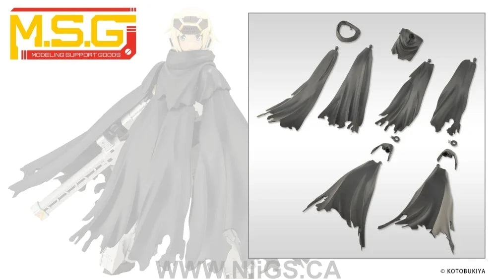 KOTOBUKIYA DRESS UP PARTS CRASH&SIDE CLOAK BLACK Ver.