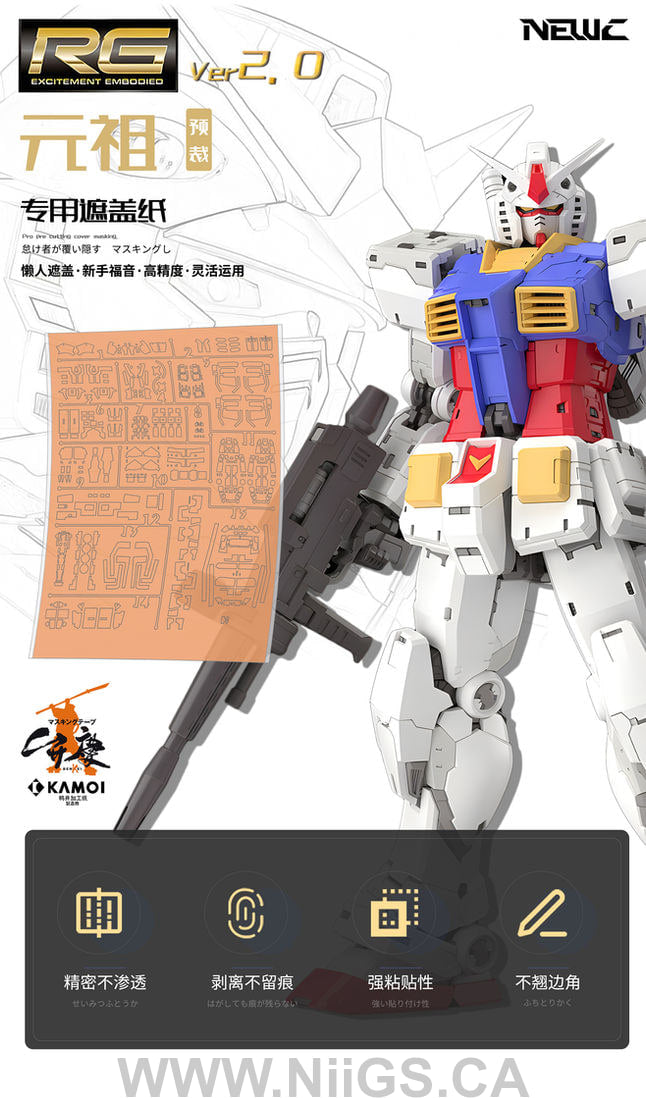 Madworks NPC001 RG RX78-2 2.0 Precut Masking Sheet