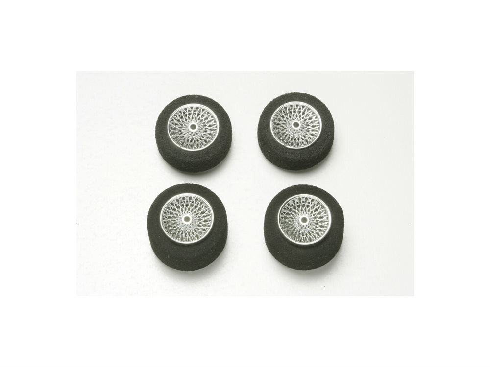 Tamiya 1/32 MINI 4WD Parts Small Dia. Plated Spoke Wheel Set (w/Reston Sponge Tires)