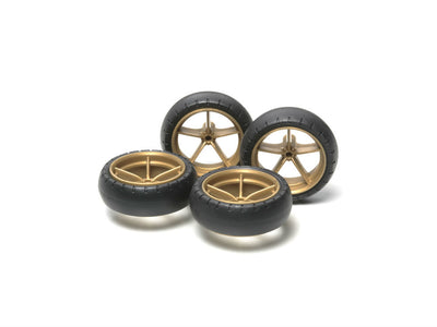 Tamiya 1/32 MINI 4WD Parts Large Dia. Narrow Lightweight Wheels (w/Arched Tires)