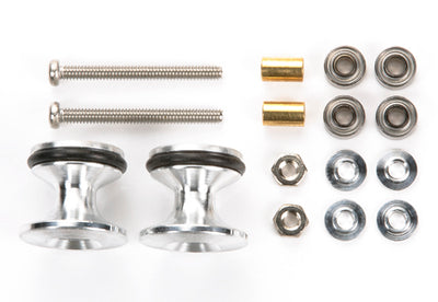 Tamiya 1/32 MINI 4WD Parts Double Aluminum Rollers w/Rubber Rings (13-12mm)
