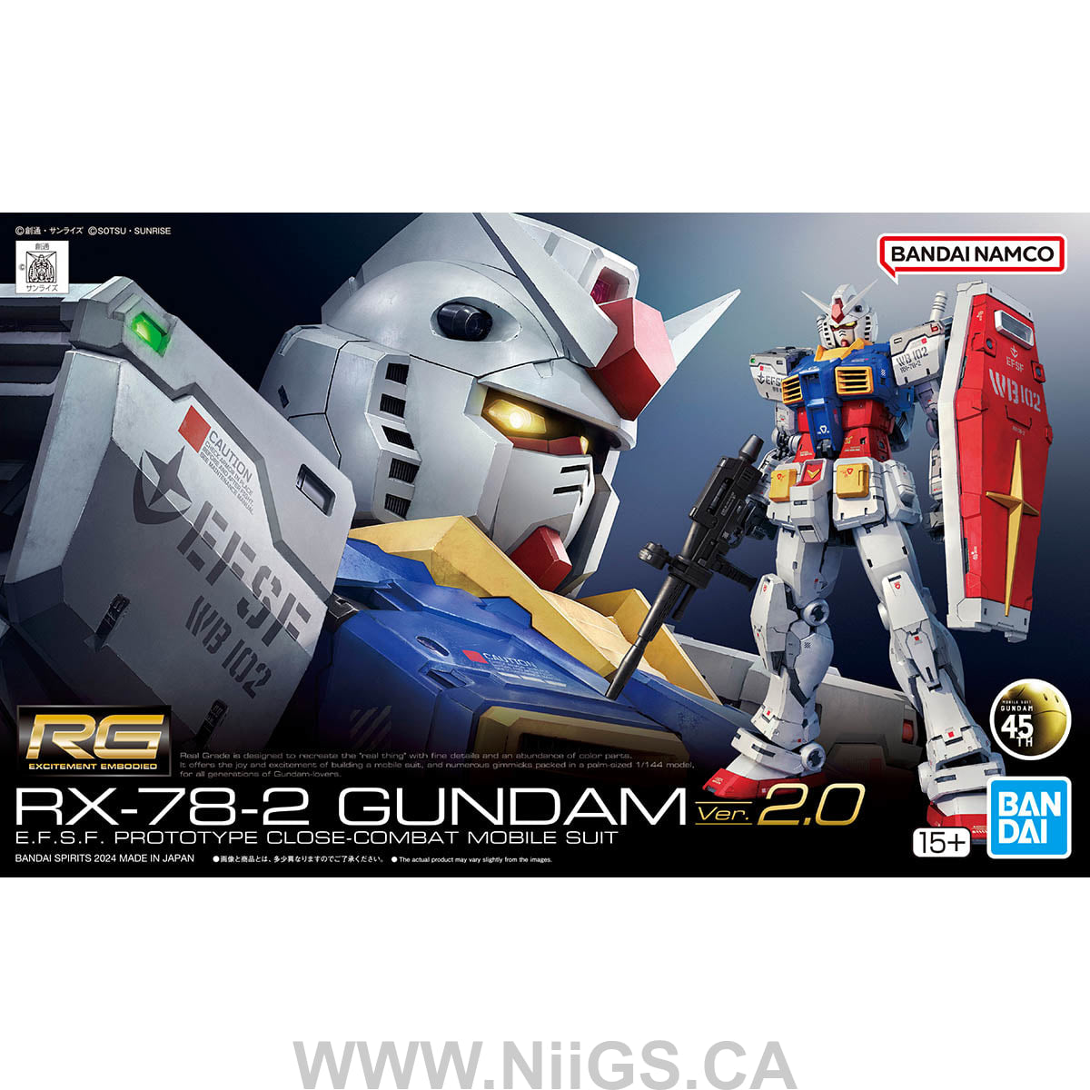 BANDAI Hobby RG 1/144 #40 RX-78-2 GUNDAM Ver.2.0