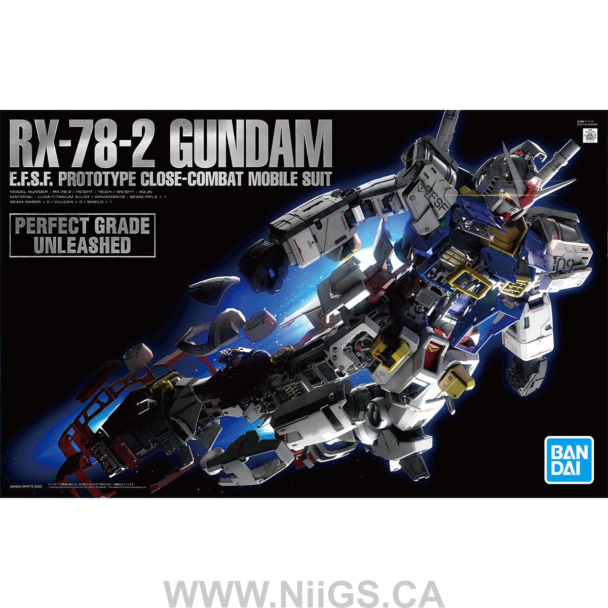 BANDAI HOBBY PG UNLEASHED 1/60 RX-78-2 GUNDAM