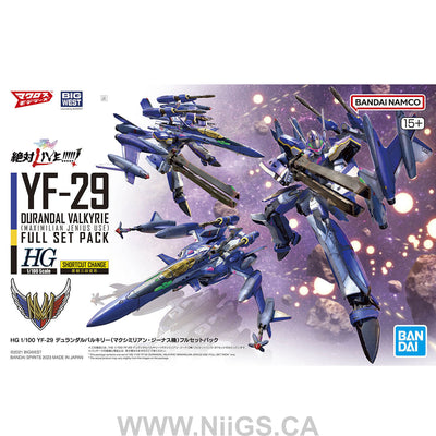 BANDAI HG 1/100 YF-29 DURANDAL VALKYRIE (MAXIMILIAN JENIUS USE) FULL SET PACK