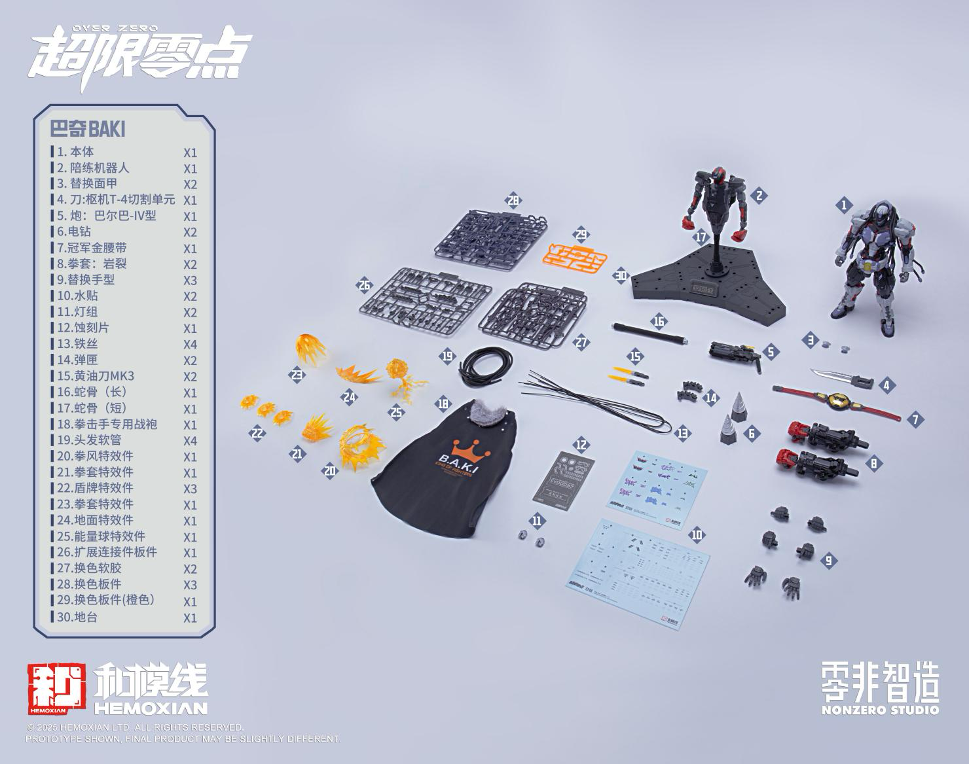 NONZERO STUDIO (Hemoxian) 1/10 Over Zero Series Boxer Baki Model Kit