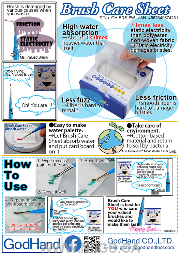 GodHand GodHand - Brush Care Sheet