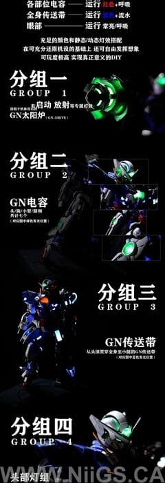 Kosmos PG 1/60 Exia Gundam LED set.