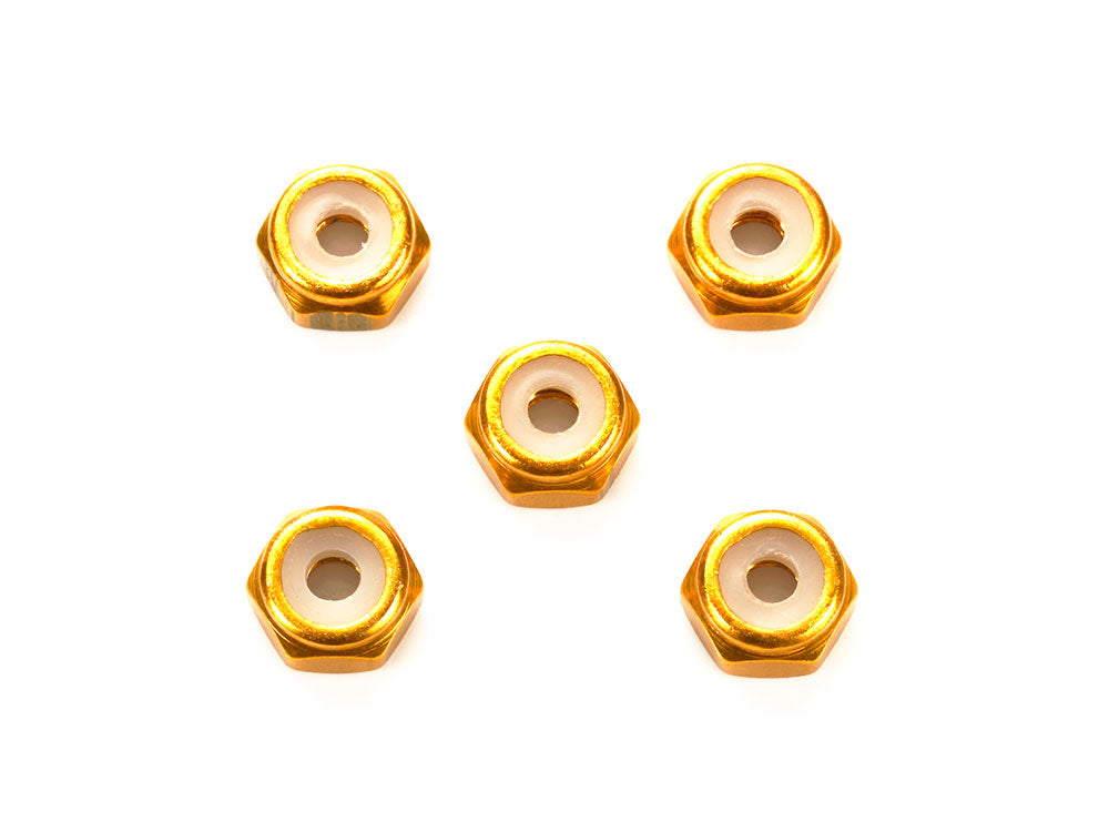 Tamiya 1/32 MINI 4WD Parts 2mm Aluminum Lock Nut (Gold, 5pcs.)