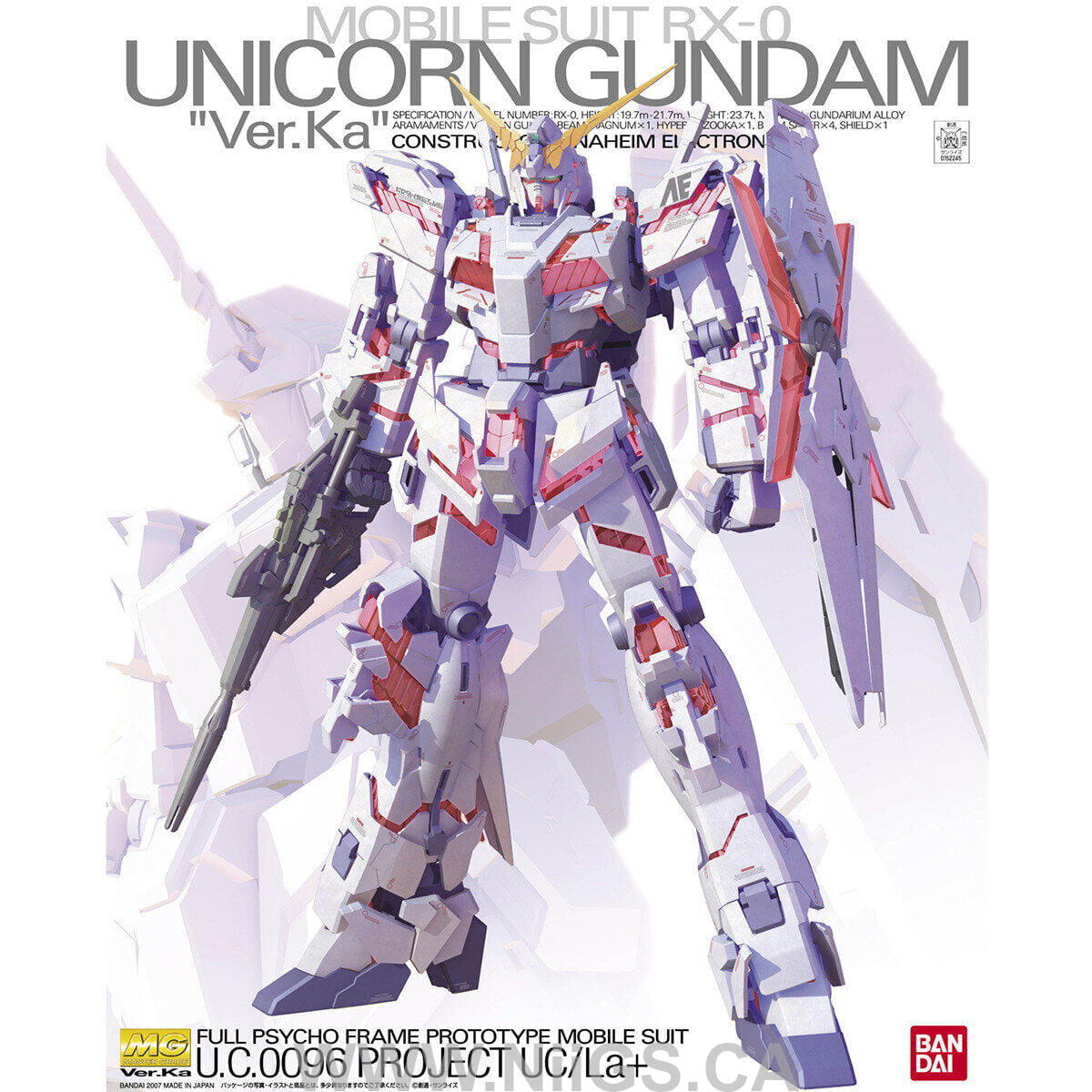 BANDAI Hobby MG 1/100 Unicorn Gundam ver.Ka - Nii G Shop