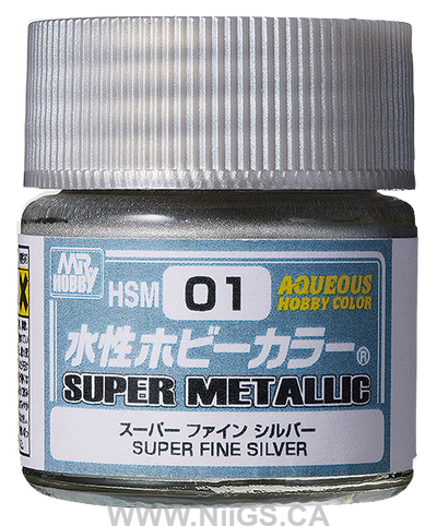 GSI Creos AQUEOUS HOBBY COLOR - HSM01 SUPER FINE SILVER