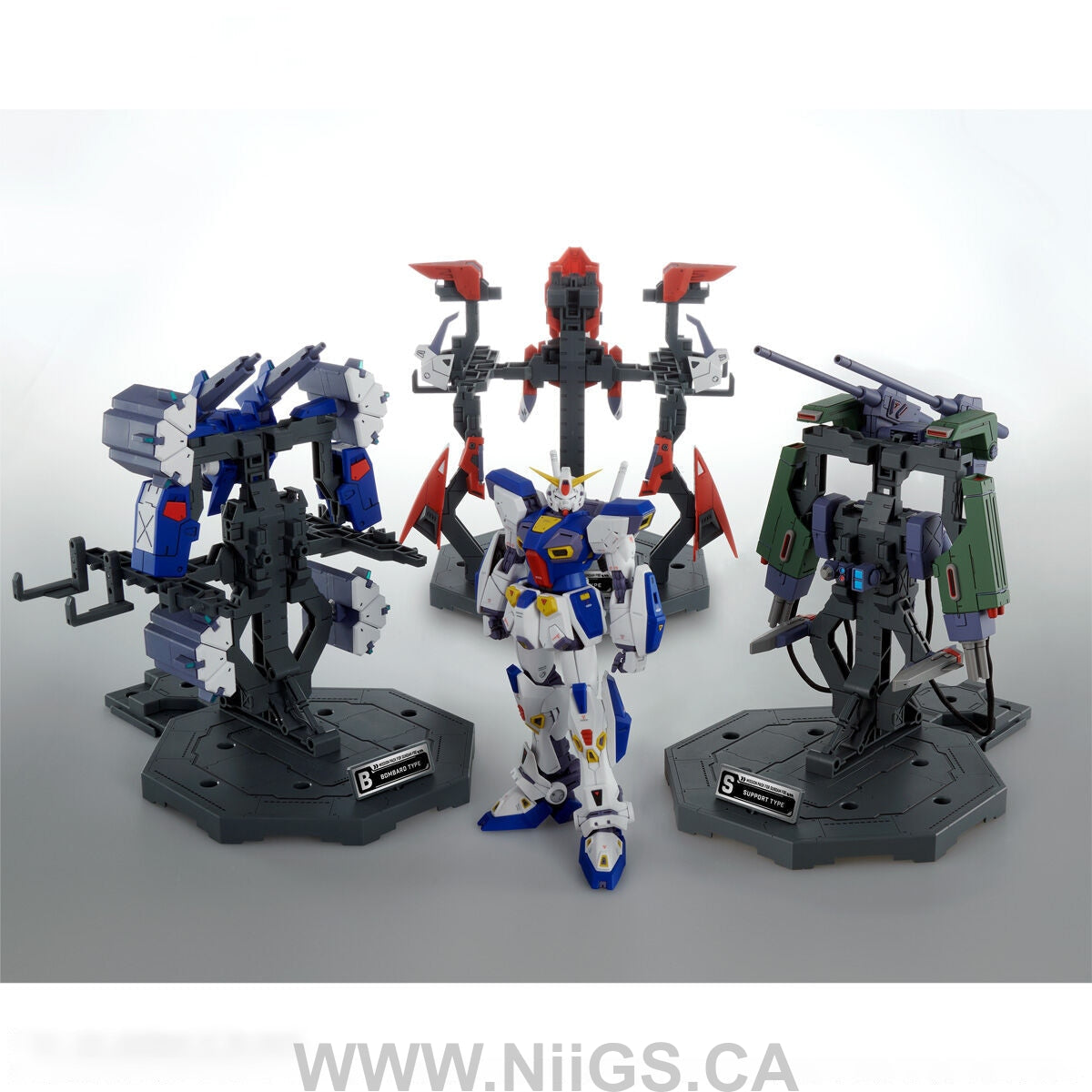 LIMITED Premium Bandai MG 1/100 MISSION PACK HANGAR for GUNDAM F90 TWIN SET
