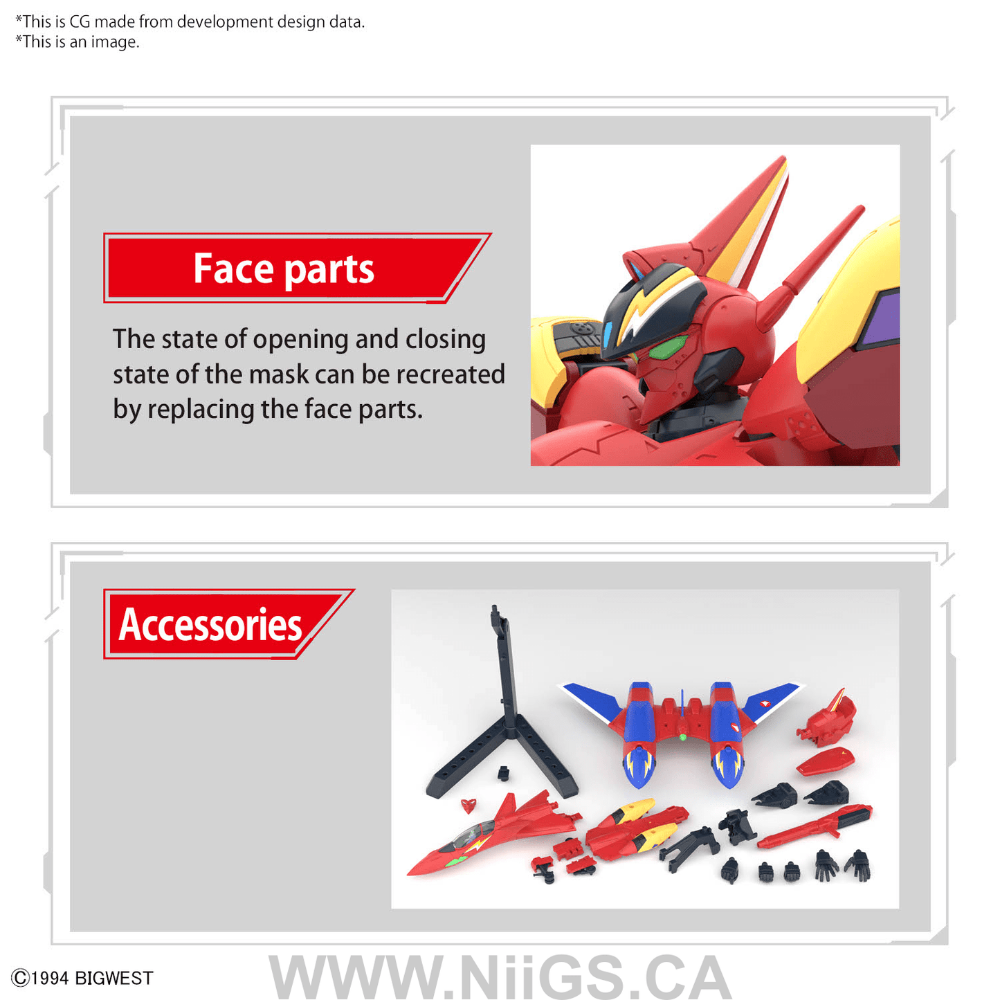 BANDAI Hobby HG 1/100 VF-19 CUSTOM FIRE VALKYRIE WITH SOUND BOOSTER