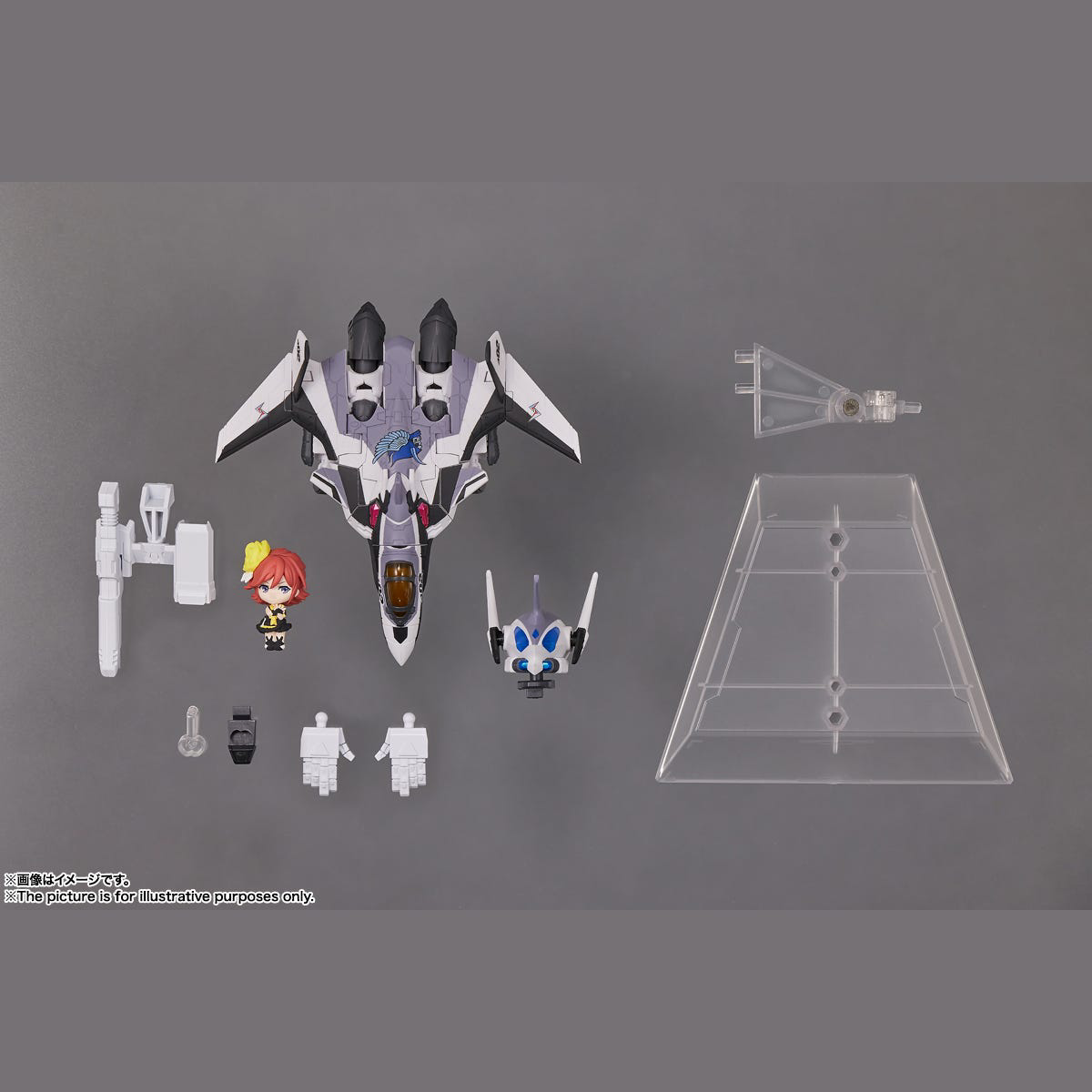 Bandai Spirits Tiny Session VF-31F Siegfried (Messer Ihlefeld use) with Kaname Buccaneer