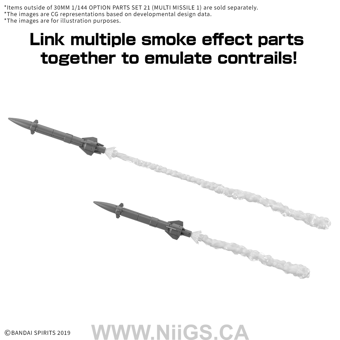 BANDAI HOBBY 30MM 1/144 OPTION PARTS SET 21 (MULTI MISSILE 1)