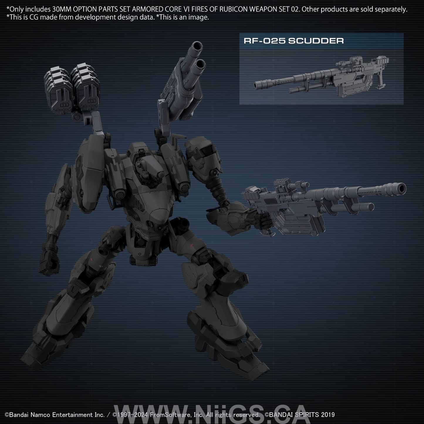 BANDAI Hobby 30MM OPTION PARTS SET ARMORED CORE Ⅵ FIRES OF RUBICON WEAPON SET 02