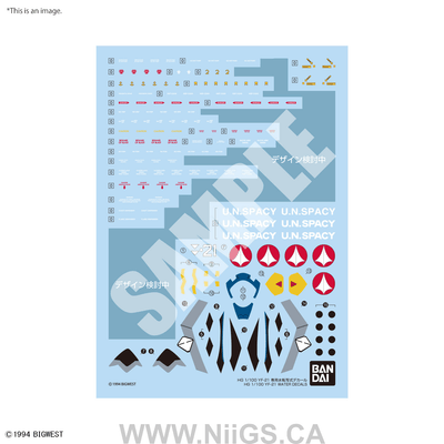 BANDAI HG 1/100 YF-21 WATER DECALS