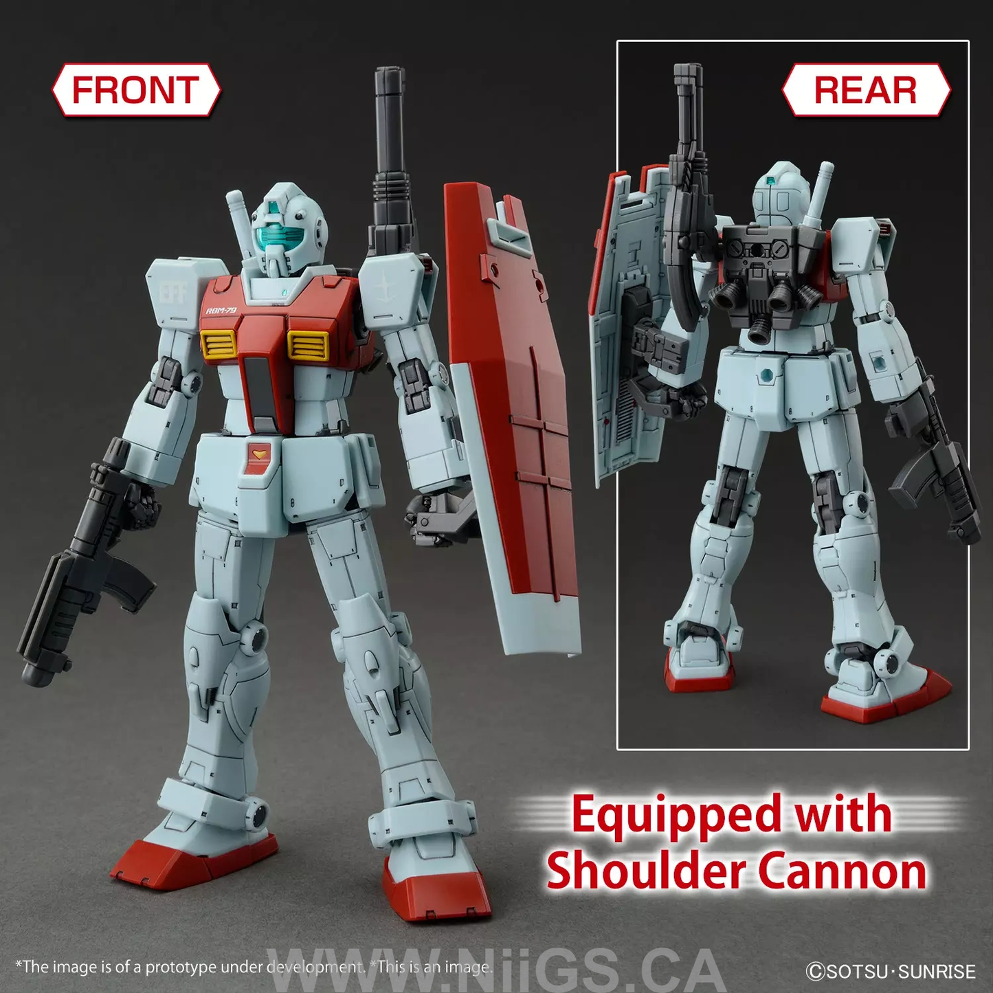 BANDAI HG 1/144 GM (SHOULDER CANNON / MISSILE POD)