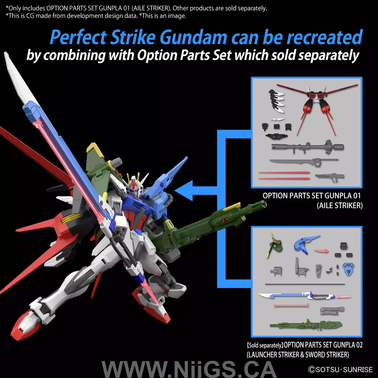BANDAI HOBBY OPTION PARTS SET GUNPLA 01 (AILE STRIKER)