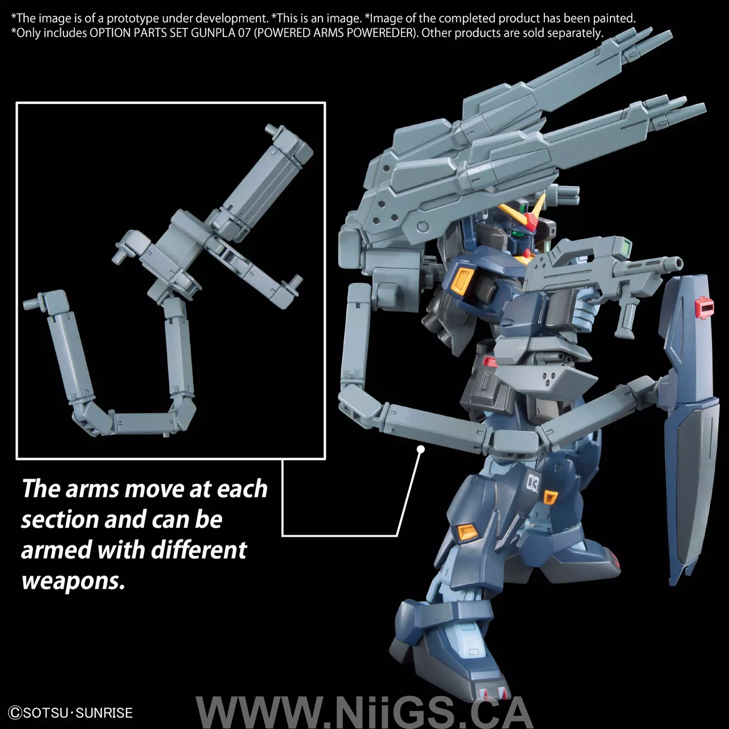 BANDAI Hobby OPTION PARTS SET GUNPLA 07 (POWERED ARMS POWEREDER)