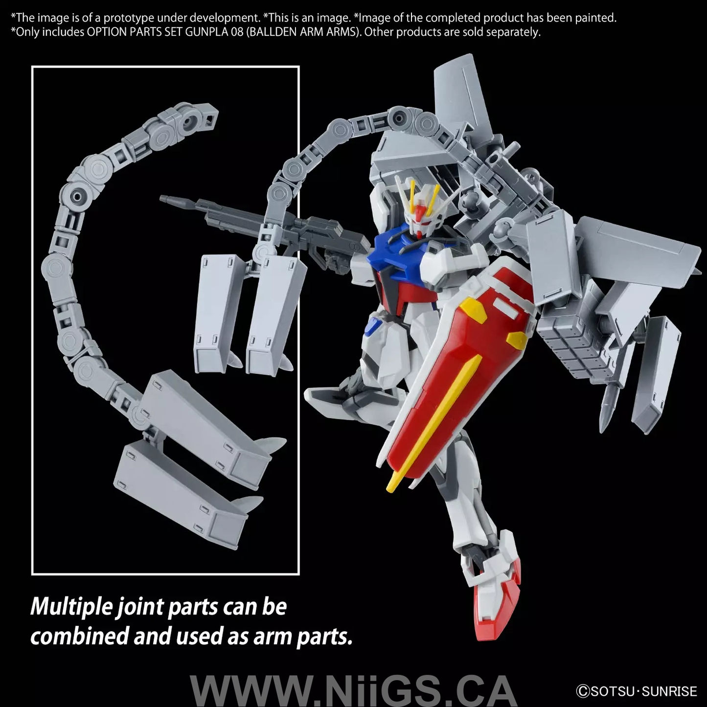 BANDAI Hobby OPTION PARTS SET GUNPLA 08 (BALLDEN ARM ARMS)