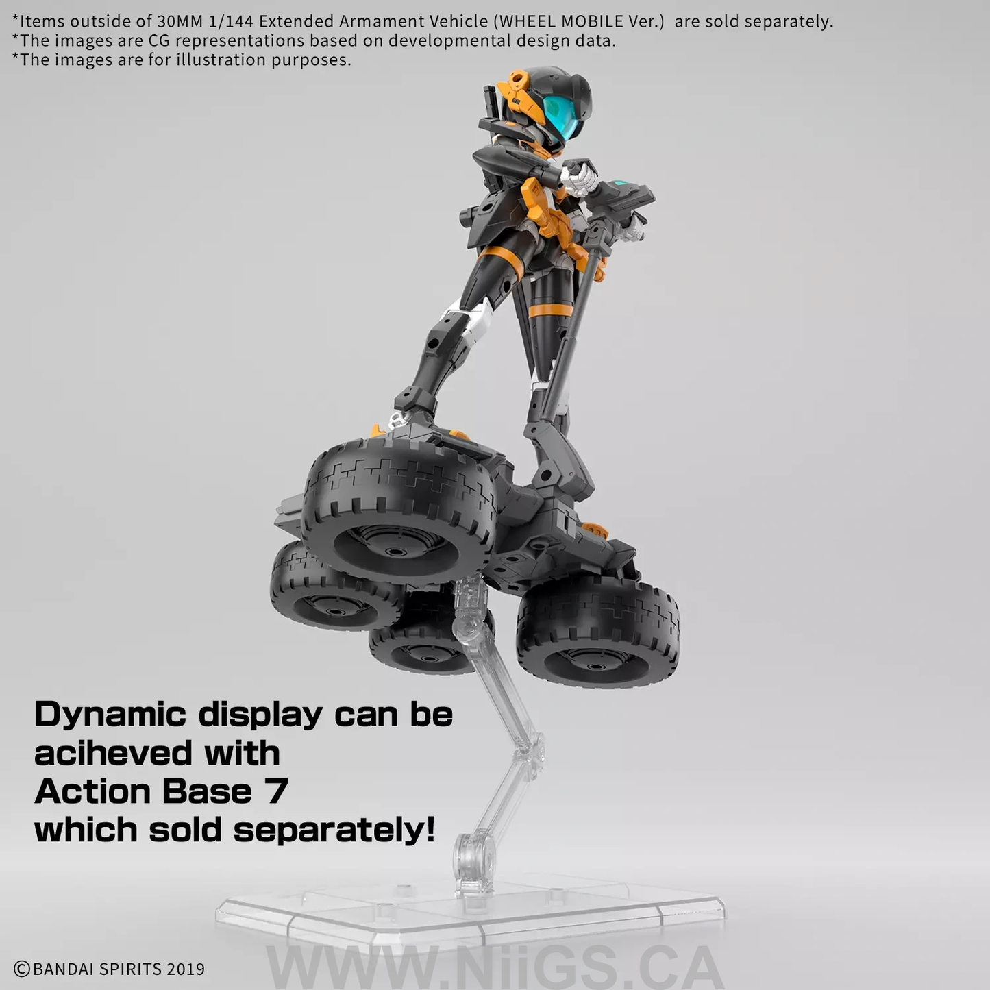 BANDAI HOBBY 30MM 1/144 Extended Armament Vehicle (WHEEL MOBILE Ver.)