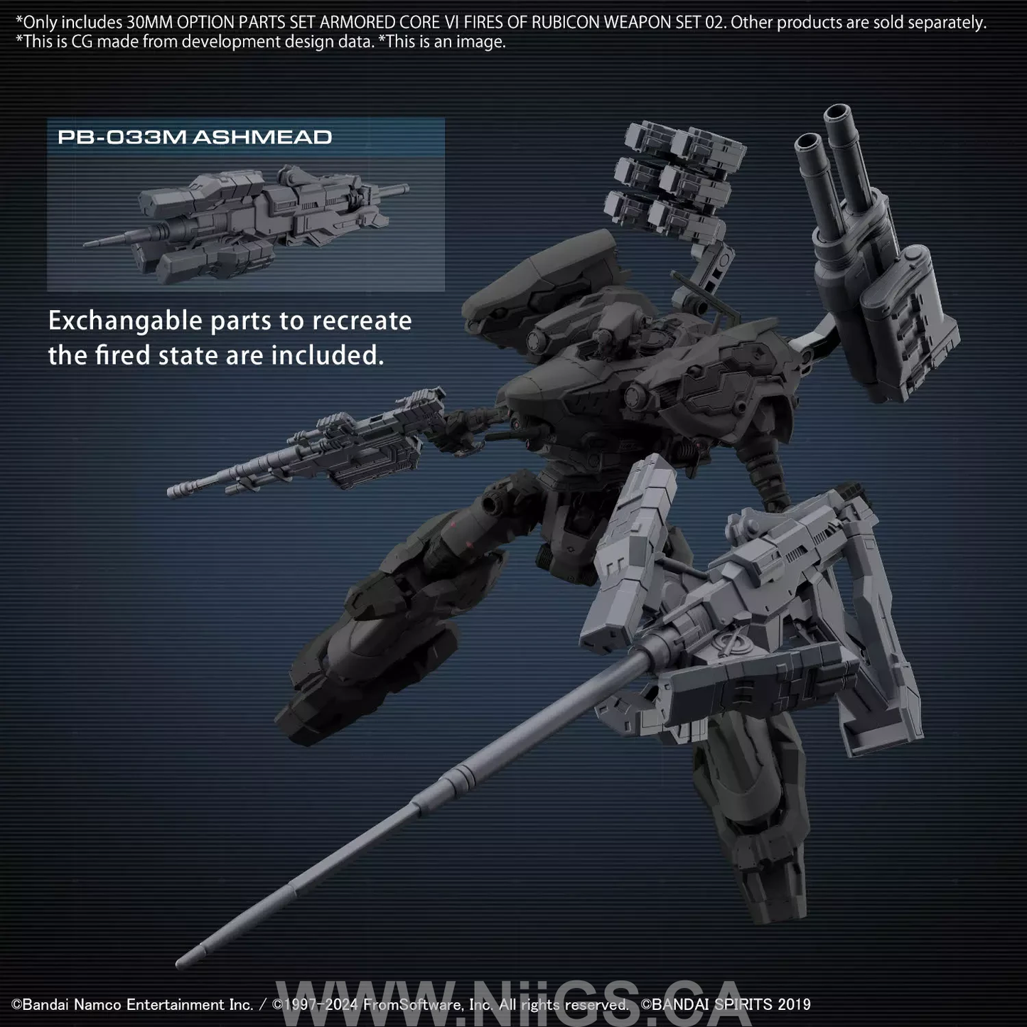 BANDAI Hobby 30MM OPTION PARTS SET ARMORED CORE Ⅵ FIRES OF RUBICON WEAPON SET 02