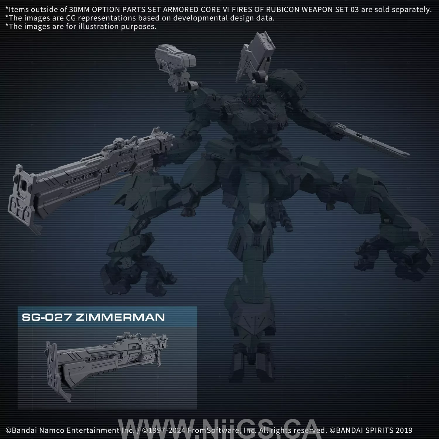 BANDAI HOBBY 30MM OPTION PARTS SET ARMORED CORE Ⅵ FIRES OF RUBICON WEAPON SET 03