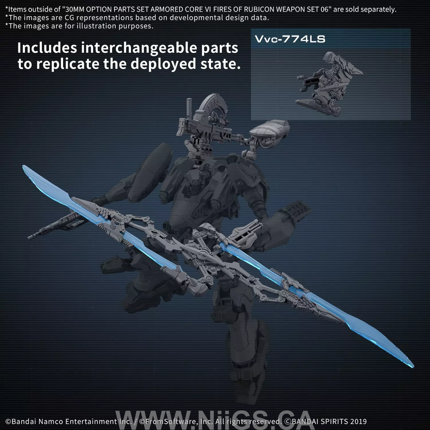 BANDAI HOBBY 30MM OPTION PARTS SET ARMORED CORE Ⅵ FIRES OF RUBICON WEAPON SET 06