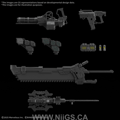 BANDAI HOBBY 30MM OPTION PARTS SET DAEMON X MACHINA TS WEAPON SET 01