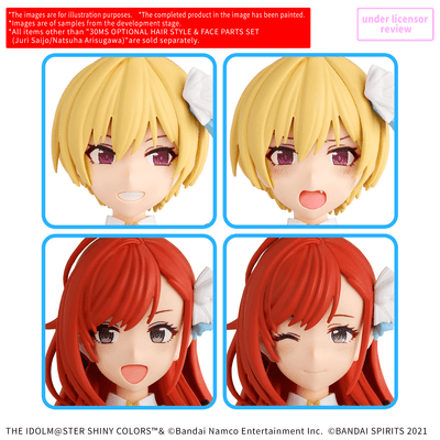 BANDAI HOBBY 30MS OPTION HAIR STYLE & FACE PARTS SET (JURI SAIJO/NATSUHA ARISUGAWA)