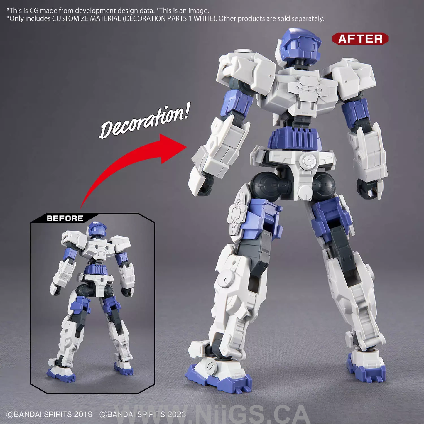 BANDAI Hobby CUSTOMIZE MATERIAL (DECORATION PARTS 1 WHITE)