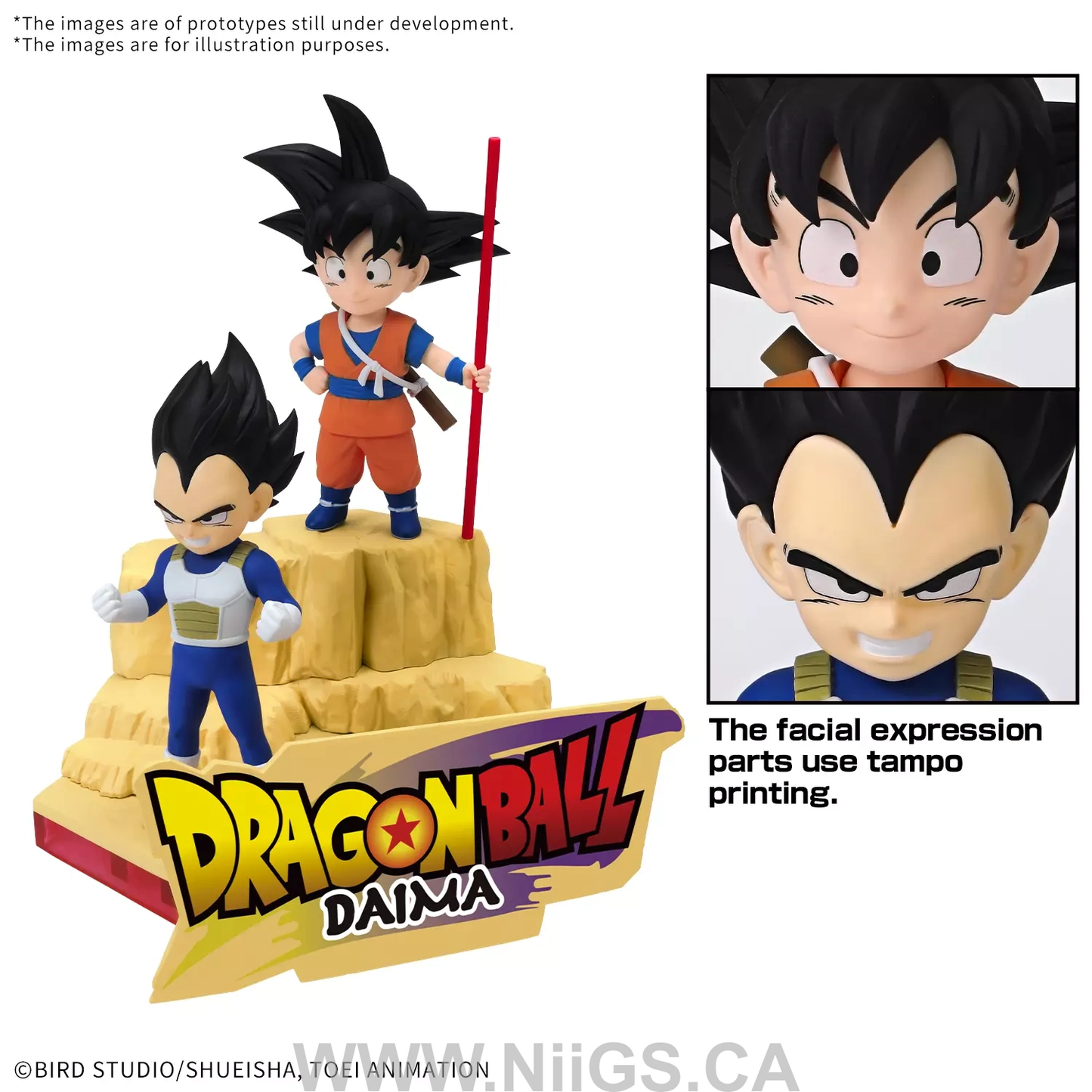 BANDAI HOBBY DRAGON BALL DAIMA MODEL KIT SON GOKU (MINI) & VEGETA (MINI)