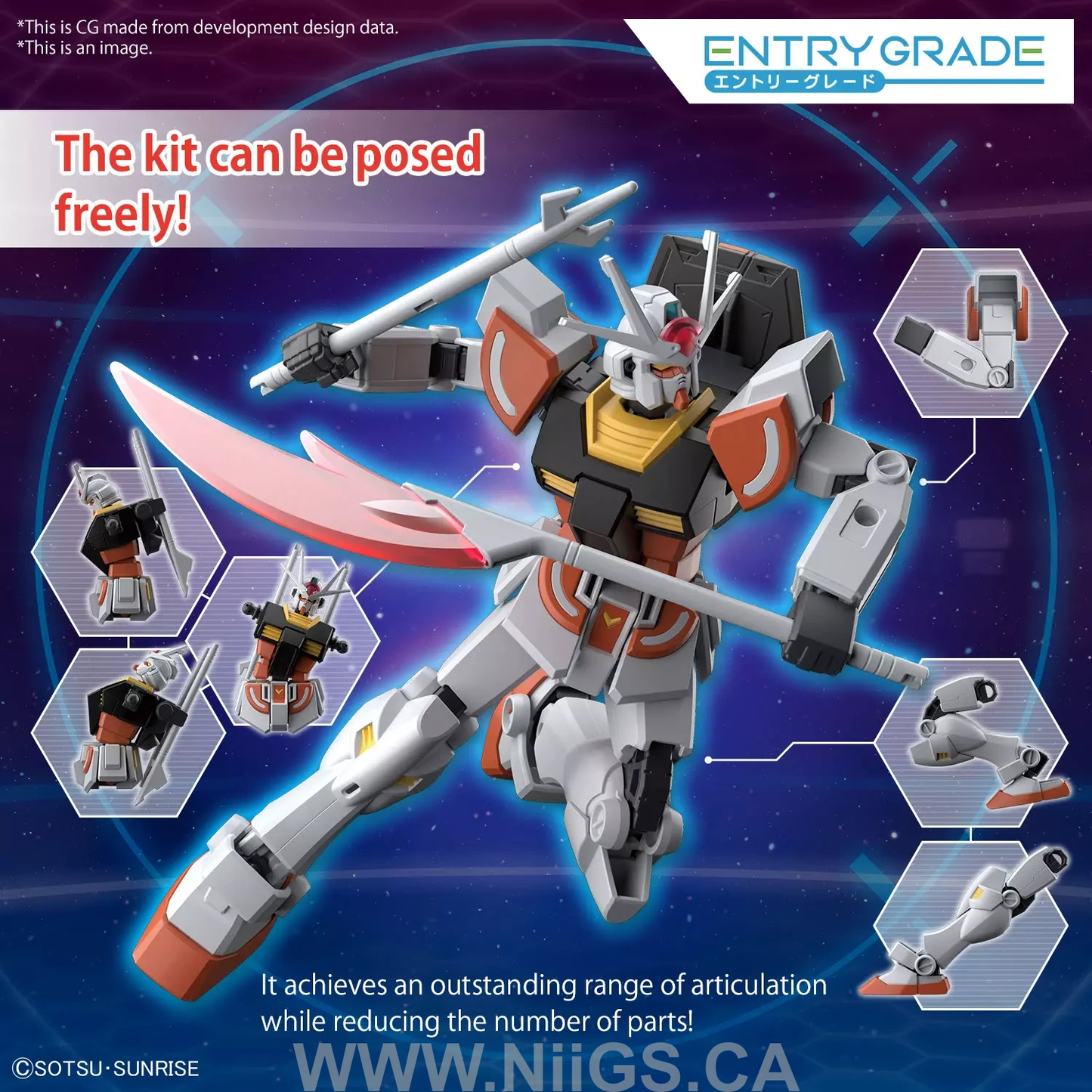 BANDAI ENTRY GRADE 1/144 LAH GUNDAM
