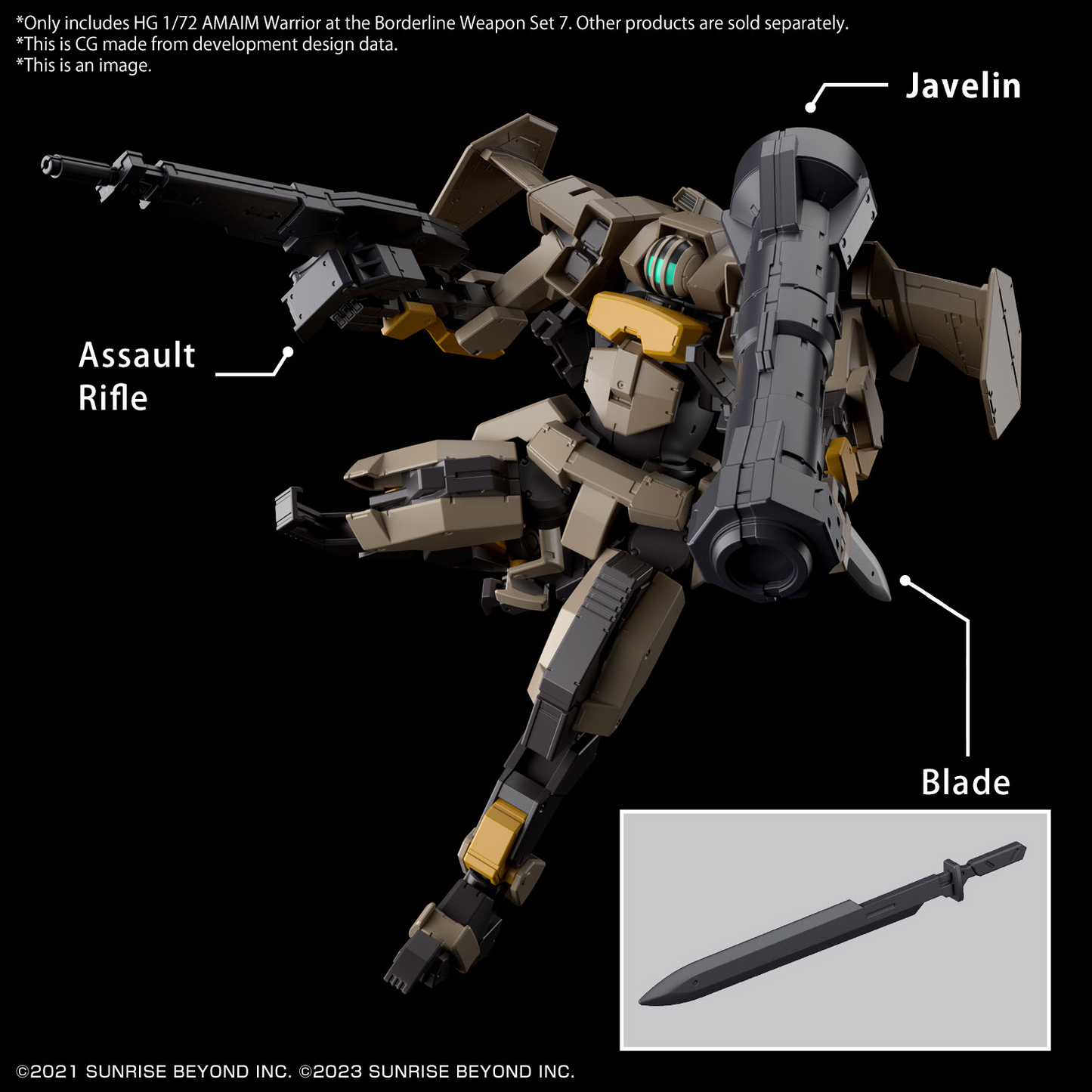 BANDAI HG 1/72 AMAIM Warrior at the Borderline Weapon Set7