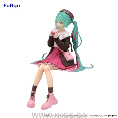FURYU Corporation Hatsune Miku Noodle Stopper Figure -Autumn Date Pink Color ver.-