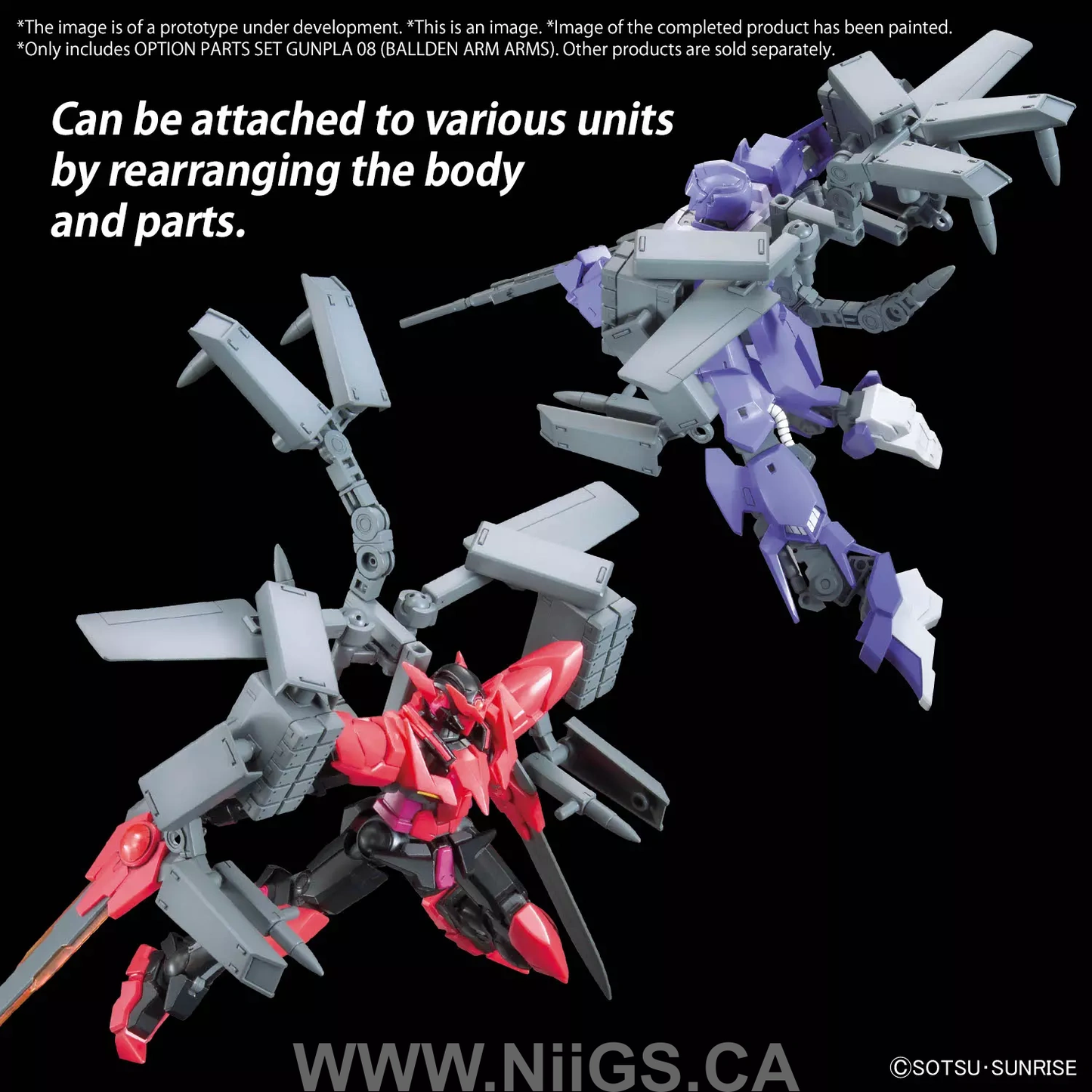 BANDAI Hobby OPTION PARTS SET GUNPLA 08 (BALLDEN ARM ARMS)