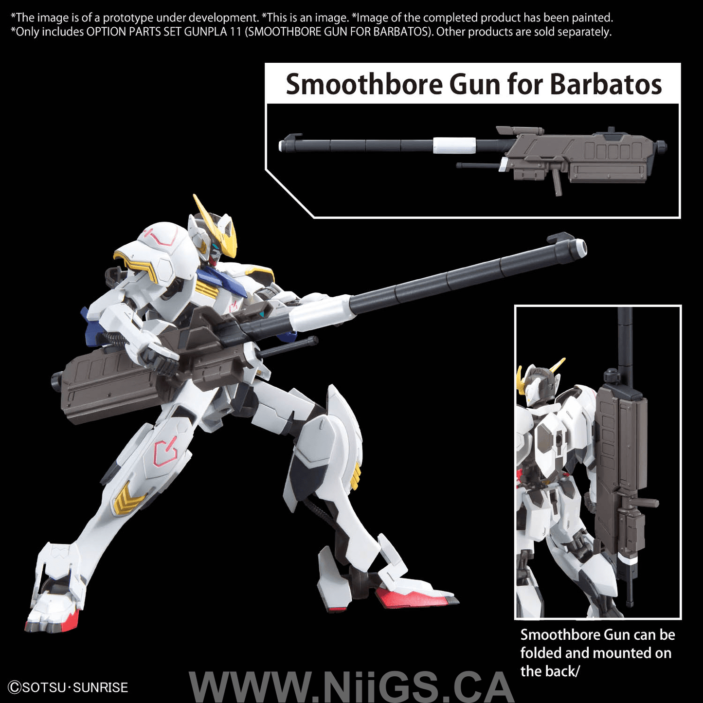 BANDAI Hobby OPTION PARTS SET GUNPLA 11 (SMOOTHBORE GUN FOR BARBATOS)