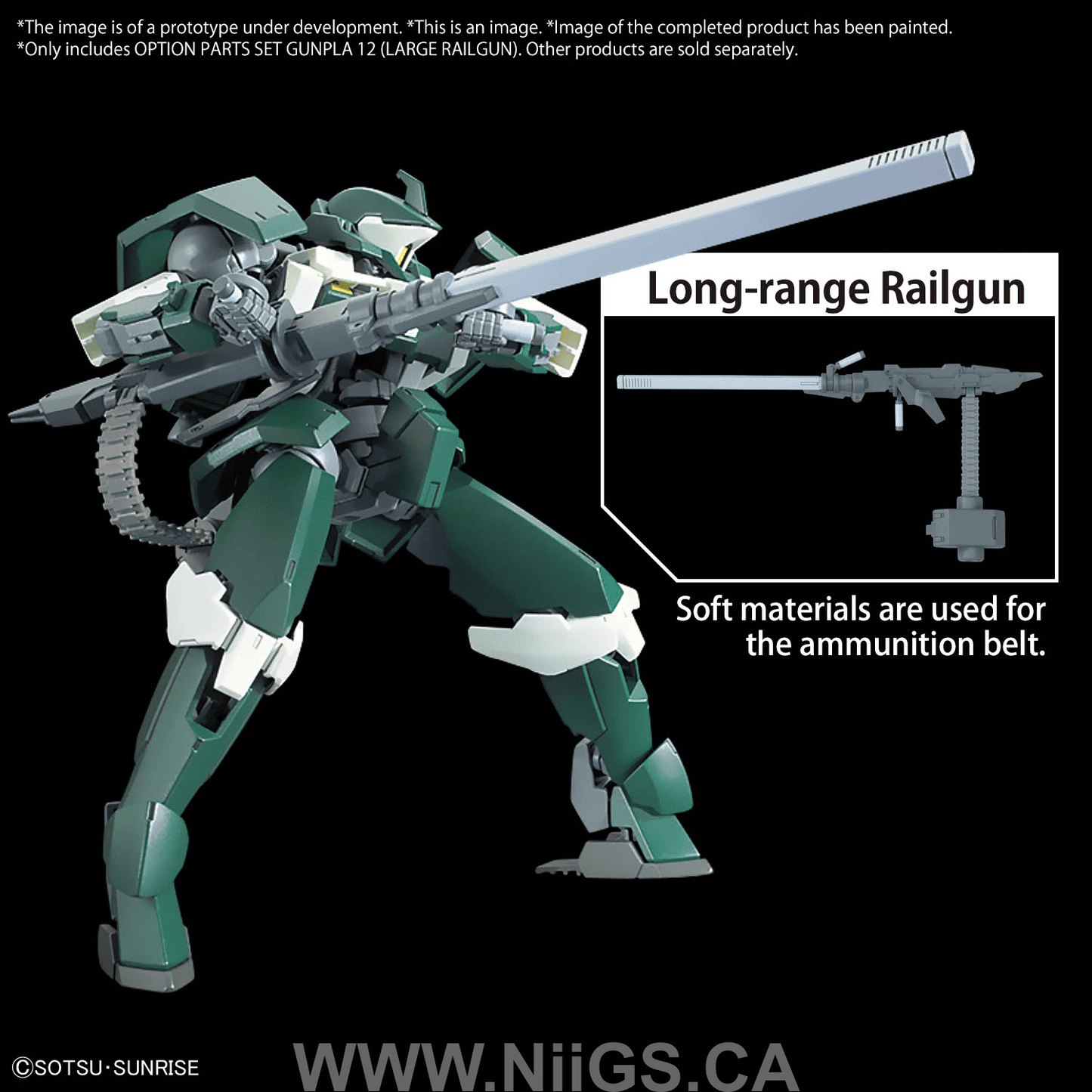 BANDAI Hobby OPTION PARTS SET GUNPLA 12 (LARGE RAILGUN)