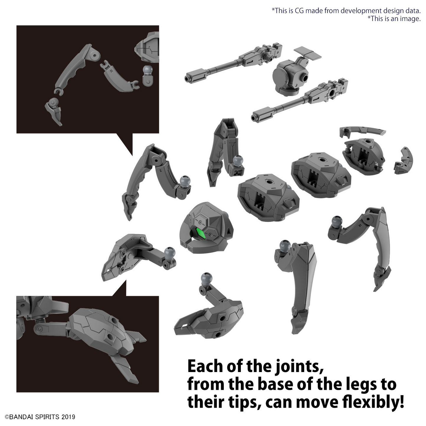 BANDAI 30MM 1/144 Extended Armament Vehicle (MULTIPLE LEGS MECHA Ver.)