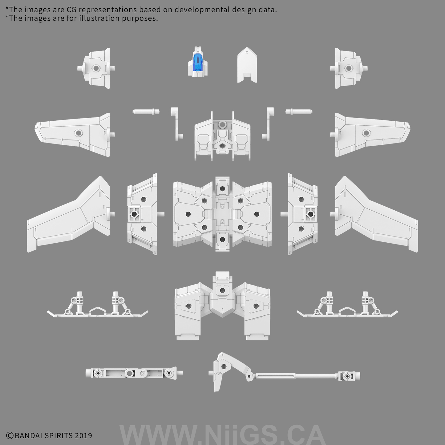BANDAI Hobby 30MM 1/144 Extended Armament Vehicle (WING MOBILE Ver.)