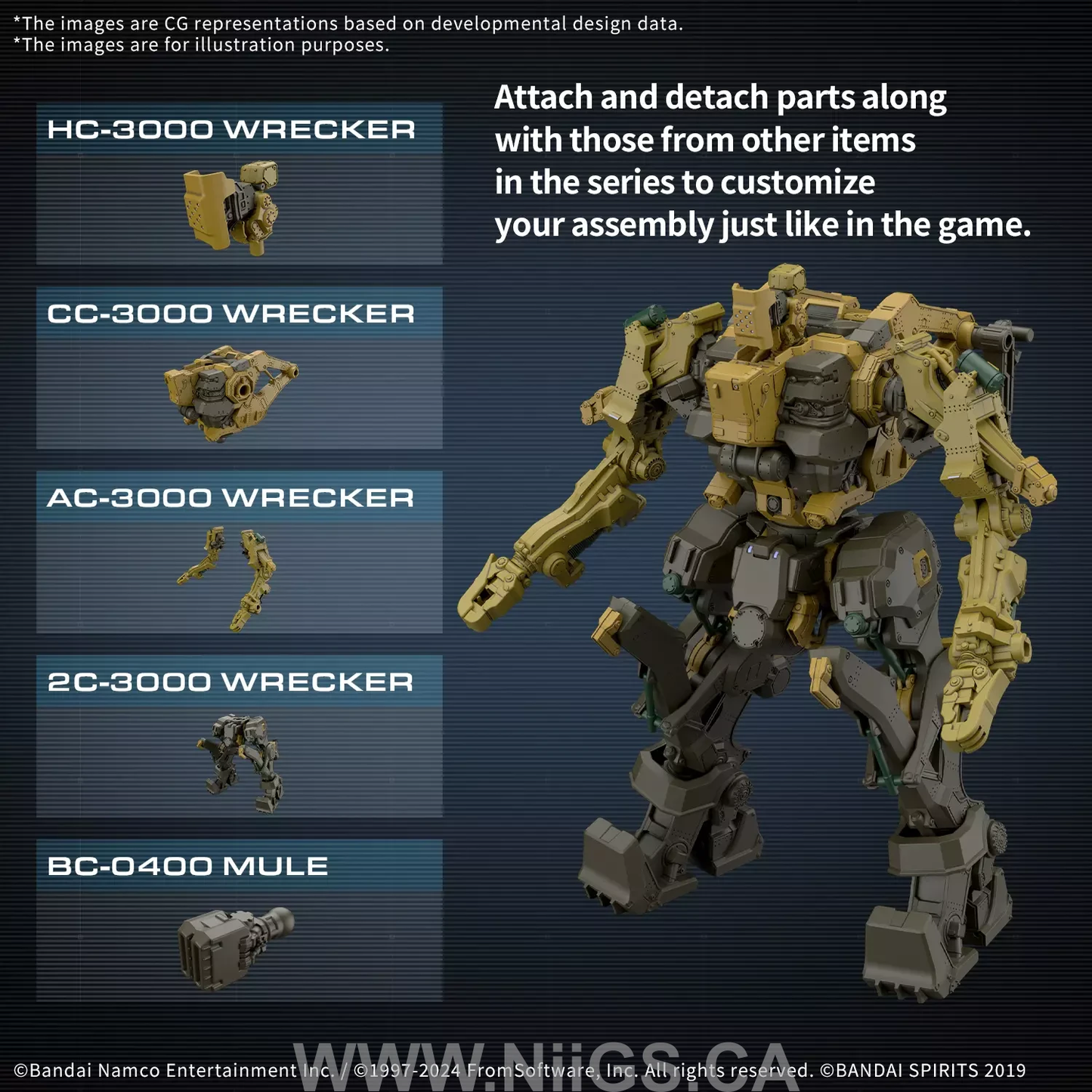 BANDAI HOBBY 30MM ARMORED CORE Ⅵ FIRES OF RUBICON RaD CC-3000 WRECKER MILK TOOTH