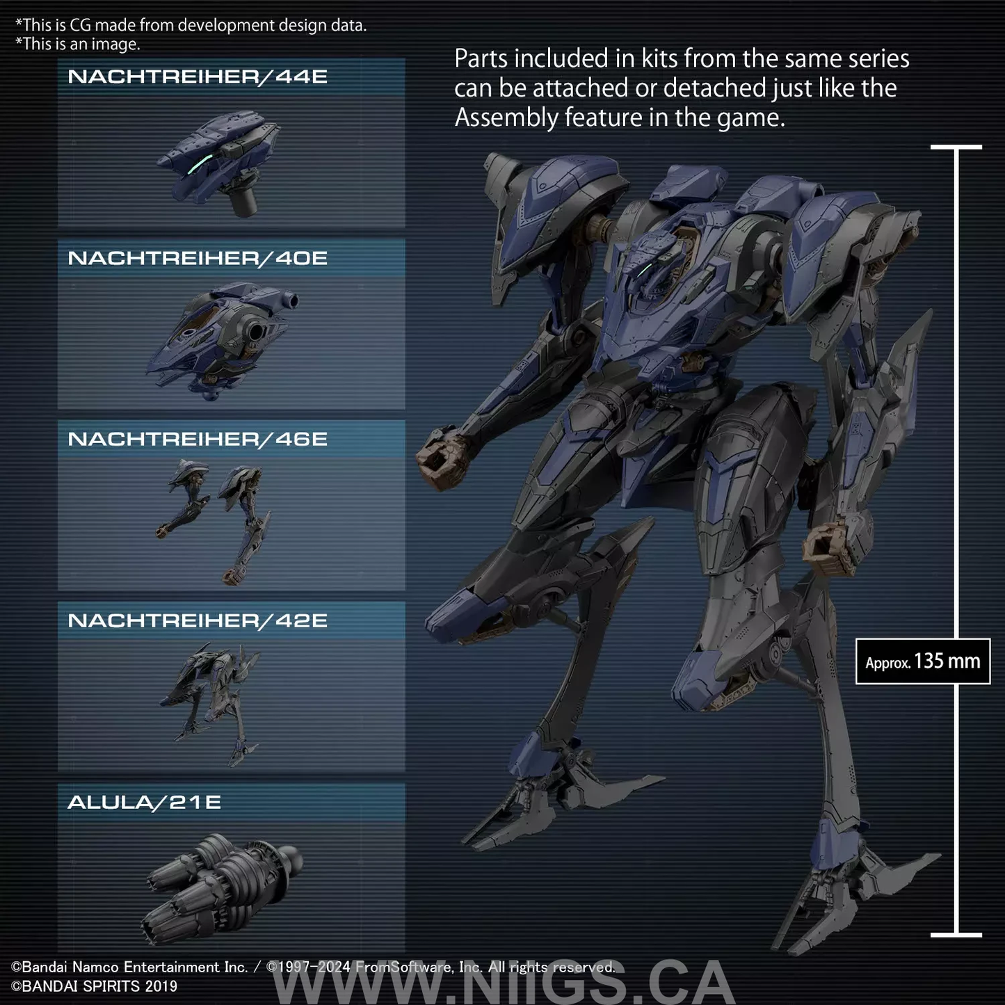 BANDAI Hobby 30MM ARMORED CORE Ⅵ FIRES OF RUBICON SCHNEIDER NACHTREIHER/40E STEEL HAZE