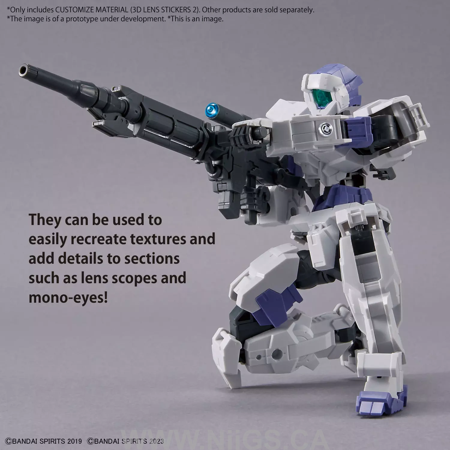 BANDAI CUSTOMIZE MATERIAL (3D LENS STICKERS 2)