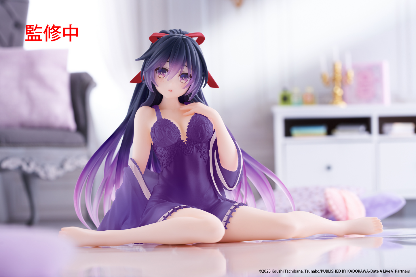 TAITO Date A Live V Desktop Cute Figure - Tohka Yatogami (Nightwear Ver.) Renewal